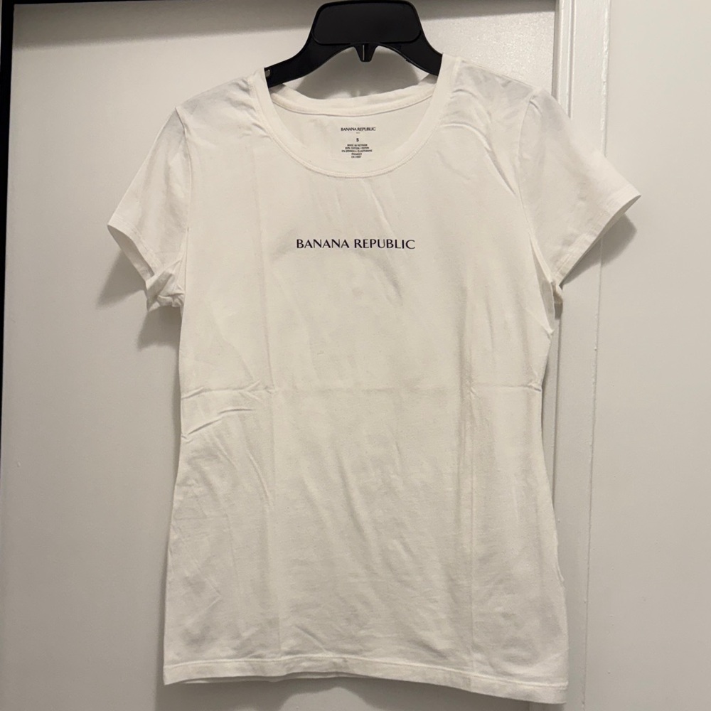 Banana Republic White Short Sleeve Tee